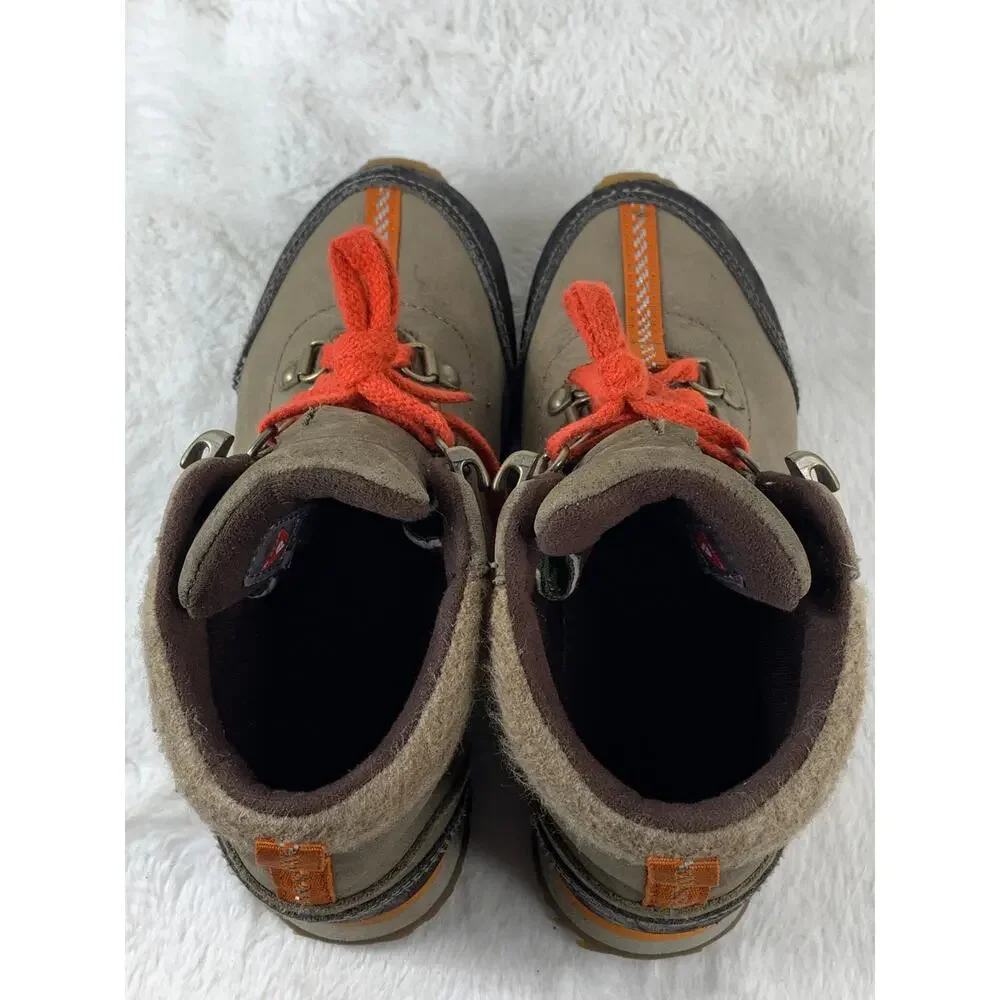 LL Bean Kid’s Tek 2.5 Primaloft Brown Leather Hiking Boots Size 1